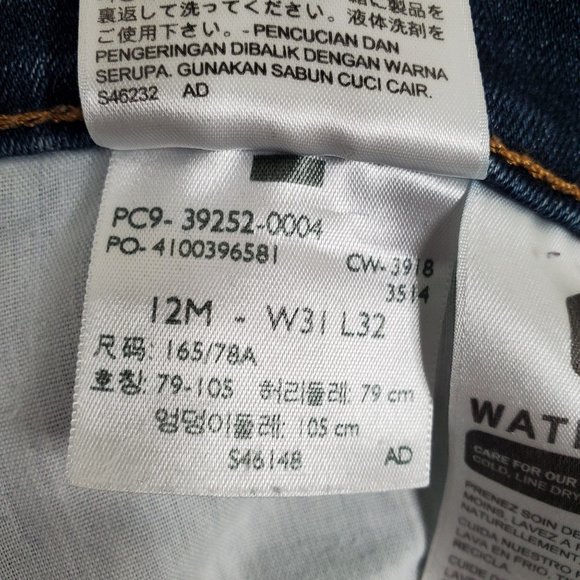 Levi's Womens Size 12 12M 31x32 Jeans Original Bootcut Dark Wash Stretch 34x31 - Picture 9 of 11